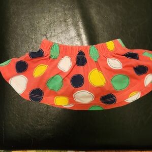 Pink polka dot newborn skirt